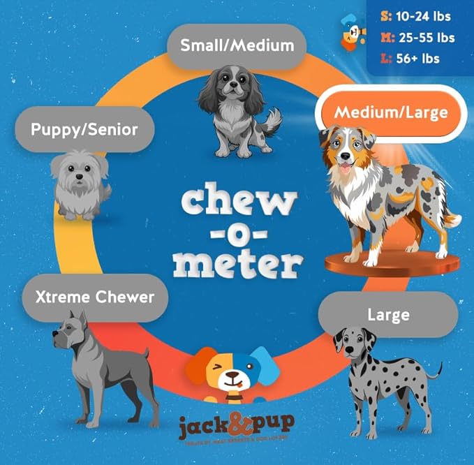 Jack&Pup Bully Springs for Dogs | 7" Spiral Bully Sticks for Dogs | Long Lasting, Stimulating, Odor Free Bully Sticks (8 Ct)