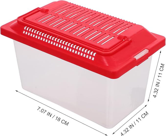 Plastic Turtle Fish Tank Critter Keeper Plastic Terrarium Portable Aquarium Tortoise Living Tank Turtle Holder Hermit Crab Cage Hamster Tank Reptile