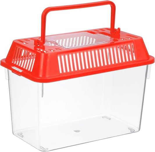 Mini Handheld Fish Tank Portable Plastic Aquarium with Lid for Turtles and Pet Fish Easy to Clean Transparent Design for Goldfish and Aquatic Pets