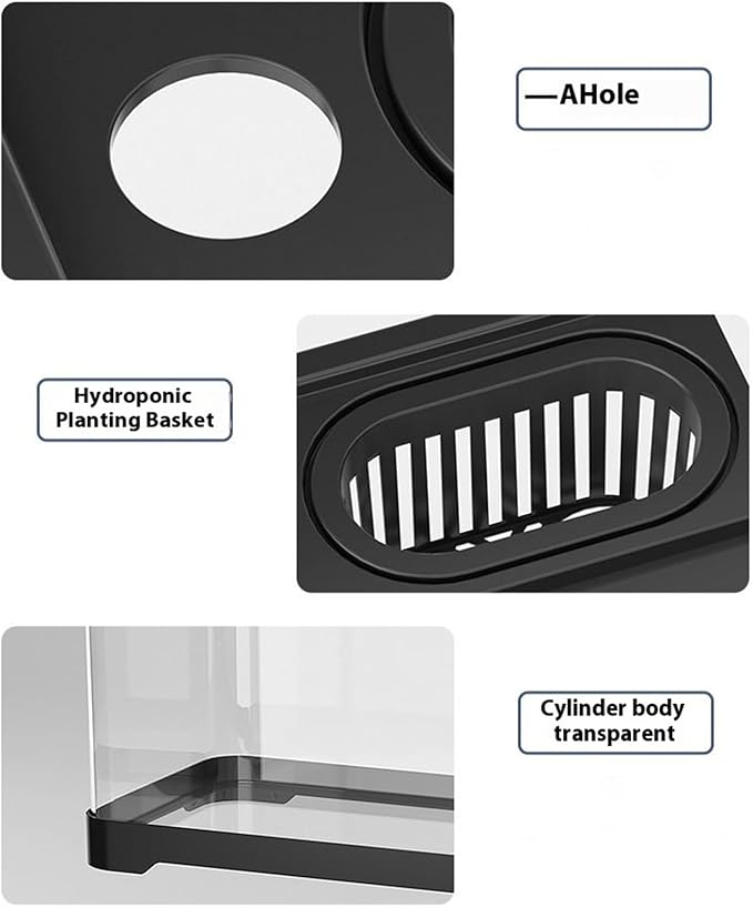 Fish Tank Starter Kit - Small Aquarium | Fish Tank Starter Kit With Filter And Light | Gallon Small Aquarium | Underwater Landscape Decoration, Compact Glass Aquariums Set For Den Living Room Dorm Kid