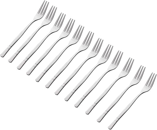 Crab Stainless Steel Forks,Escargot Fork 3 Prong Tasting Appetizer Forks Portable Cocktail Salad Fruit Forks for Party Travel,Set of 12, 5 Inches (12 Pcs)