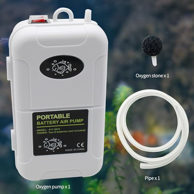 Small Air Pump for Fish Tank 6 Gallons, Aerator for Bait Bucket,Bubbler Stones for Aerator, Bait Bucket Air Pump,Quiet Voice, Suitable for Tropical Fish Enthusiasts and Fishing Enthusiasts