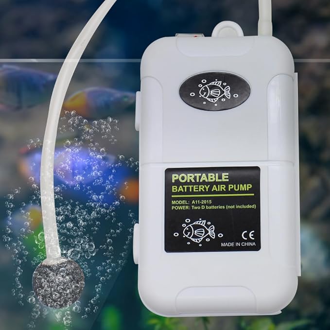 Small Air Pump for Fish Tank 6 Gallons, Aerator for Bait Bucket,Bubbler Stones for Aerator, Bait Bucket Air Pump,Quiet Voice, Suitable for Tropical Fish Enthusiasts and Fishing Enthusiasts