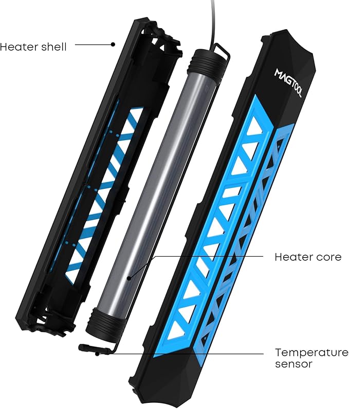 ＭagTool Aquarium Heater, 100W-1200W Submersible Fish Tank Heater with Over-Temperature Protection & Automatic Power-Off Fish Heater with Digital Controller for Freshwater & Saltwater 65-75-156 Gal