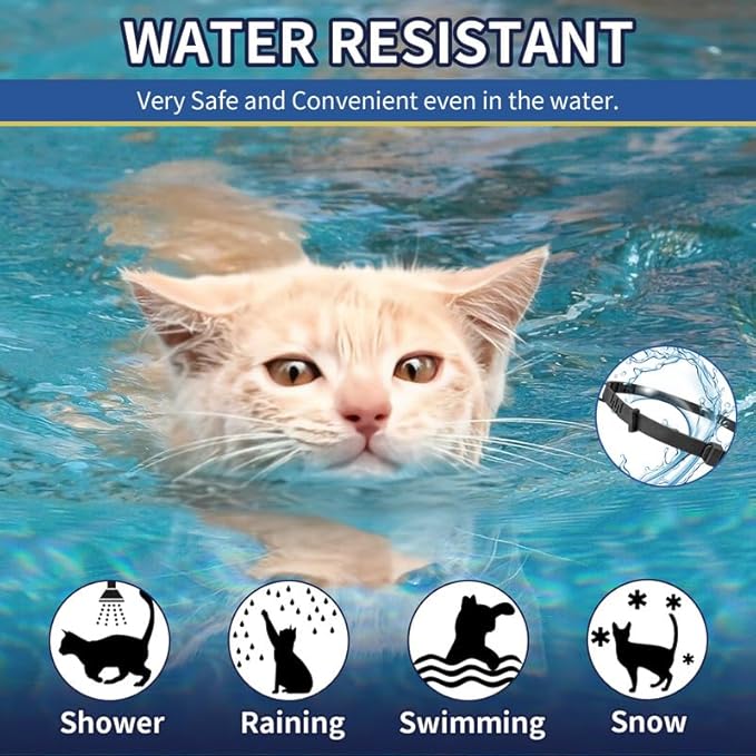 4 Pack Flea Collar for Cats 32 Months Prevention, Waterproof Natural Treatment Collar Adjustable for All Breeds and Size(Black & Purple)