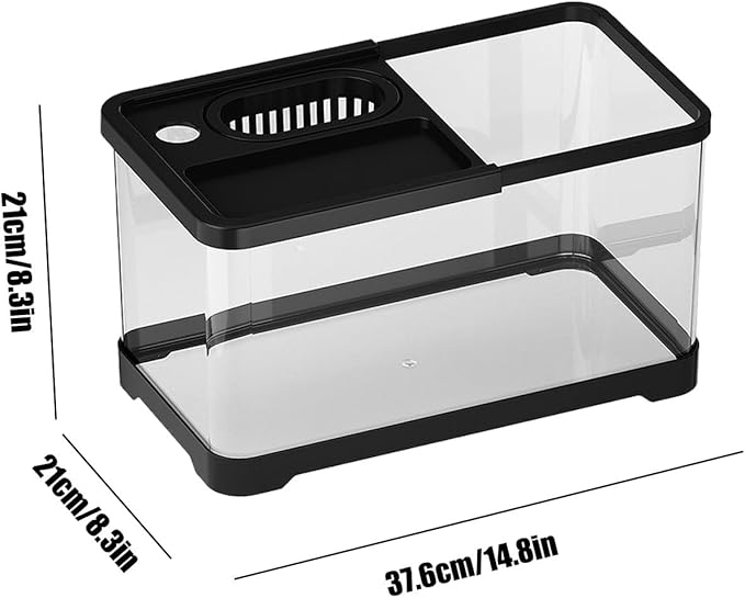 Fish Tank Starter Kit - Small Aquarium | Fish Tank Starter Kit With Filter And Light | Gallon Small Aquarium | Underwater Landscape Decoration, Compact Glass Aquariums Set For Den Living Room Dorm Kid