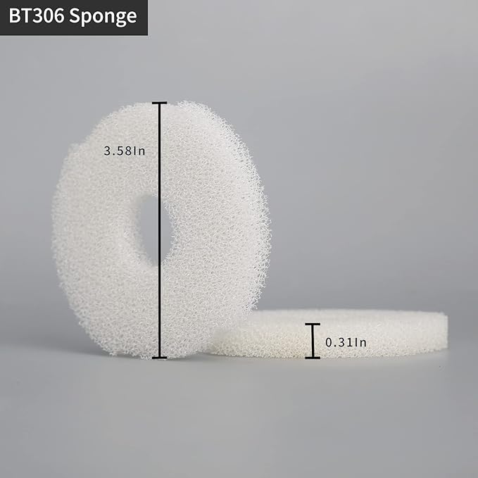 UPETTOOLS Aquarium Bio-Sponge Filter Sponge (BT306 Replacement Sponge) - 3 PCS