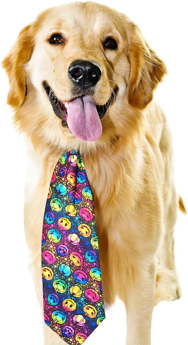 PET SHOW 10pcs Halloween Medium Dog Ties Neckties for Large Dogs Adjustable Holiday Grooming Accessories Neck Ties Bowties Girl Boy Festival Costumes Assorted Puppies Cats Party Favor