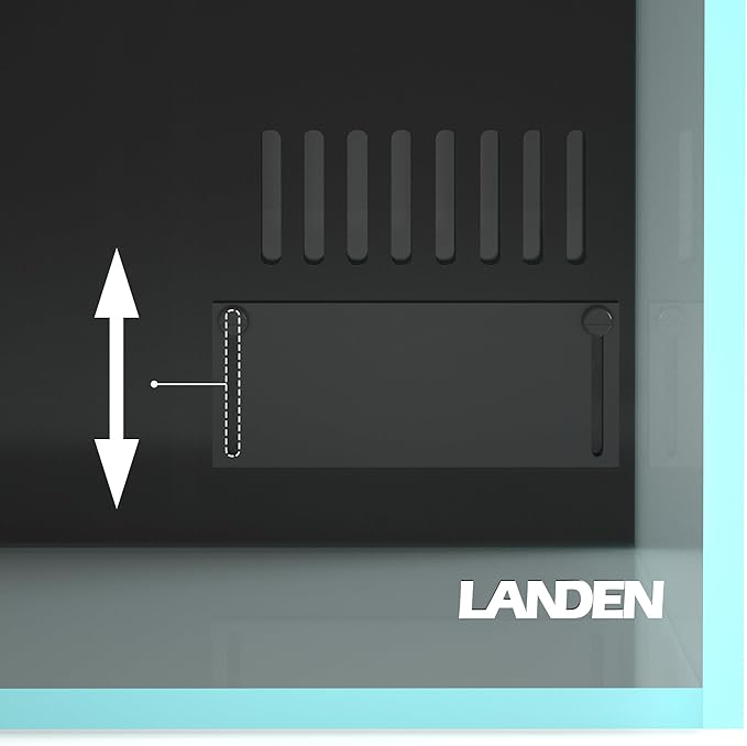 LANDEN 40C 11 Gallon Ultra Clear Glass Rimless Low Iron Aquarium Tank with Rear Filtration Chamber(Return Pump Included) for Salt and Fresh Water,15.8Wx15.8D×15.8H in(40x40x40cm) 6mm Thickness