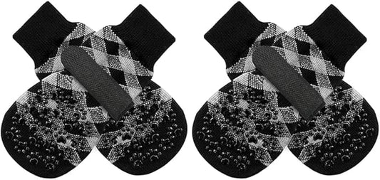 EXPAWLORER Anti Slip Dog Socks to Prevent Licking Paws, Dog Shoes for Hot Pavement, Dog Booties for Small Medium Large Senior Dogs, Traction Control Boots & Paw Protectors for Hardwood Floors