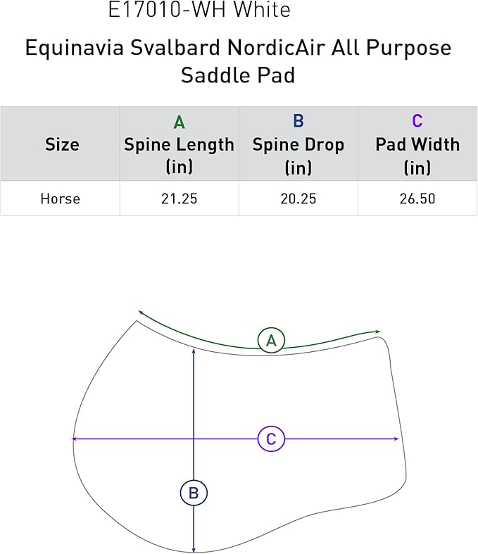 Equinavia Svalbard NordicAir™ Tech All Purpose Saddle Pad | Breathable Micromesh | Contoured Shape