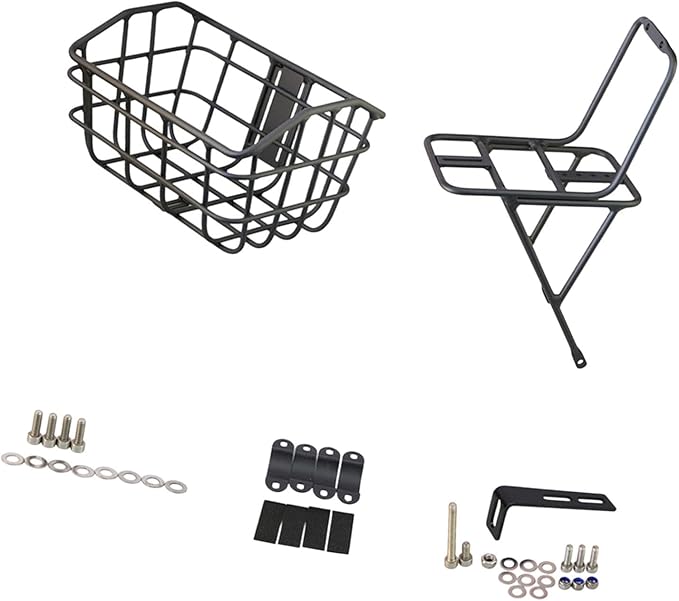 Basket Black Front Sturdy Construction Aluminum Alloy Large Capacity Accessories Cargo Container for Pet Transport