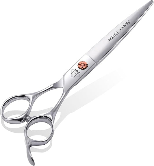 Dog Grooming Scissors: 7 inch Pet Straight Shears Made Of Japanese 440C Advanced Stainless Steel Professional Grooming Scissors for Dogs Cats and Other Pets