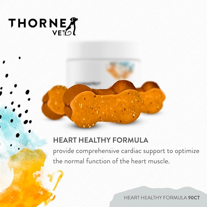 ThorneVET Heart Healthy Formula – Cardiovascular Support for Dogs & Cats, 90 Soft Chews