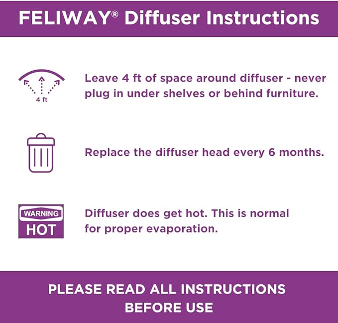 FELIWAY® Classic 30 Day Cat Calming Refill for Pheromone Diffuser, 48ml - Helps Reduce Common Signs of Stress in Cats & Kittens, Enhanced Calming