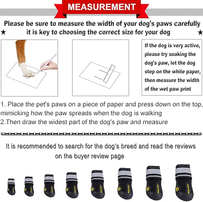 QUMY Dog Shoes for Large Dogs, Medium Dog Boots & Paw Protectors for Winter Snowy Day, Summer Hot Pavement, Waterproof in Rainy Weather, Outdoor Walking, Indoor Hardfloors Anti Slip Sole Black Size 2