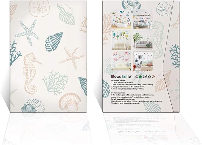 decalmile Under The Sea Seaweed Wall Decals Sea Turtle Ocean Grass Jellyfish Wall Stickers Baby Nursery Bedroom Bathroom Wall Decor