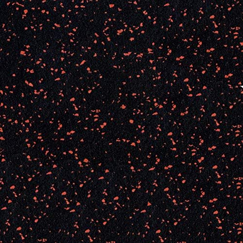 American Floor Mats 1/4in (7mm) Thick 10% Red 4' x 14' Heavy Duty Rubber Rolls, Protective Exercise Mats, Home Gym Rubber Flooring