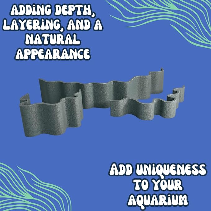 REEFSHAPE Aquarium or Terrarium Substrate Cliffs Combo Pack | Separate Substrate Layers in Aquariums or Terrariums to Create Cliffs & Depth | Made in USA (Cliff Combo, Gray)