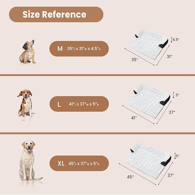 Calming Large Dog Bed for Couch – 41"x37" Washable Non-Slip Plush Sofa Protector for Dogs, Removable Cover, Soft Furniture Mat in Grey