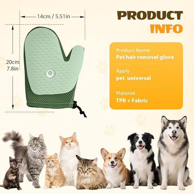 All-in-One Grooming Mist Glove for Pets, Upgrade Efficient Pet Hair Remover Gloves Grooming Spray Comb, Gentle Deshedding Efficient for Dogs & Cats (Pink)