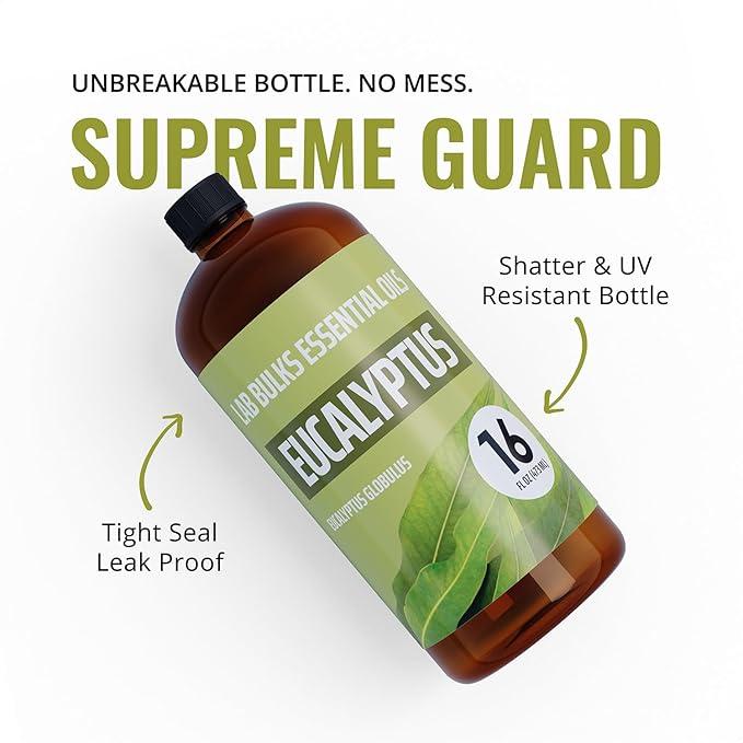 Eucalyptus Essential Oil 16 oz (473 ml) for Diffusers, Home Care, Candles, Aromatherapy, Candle Making