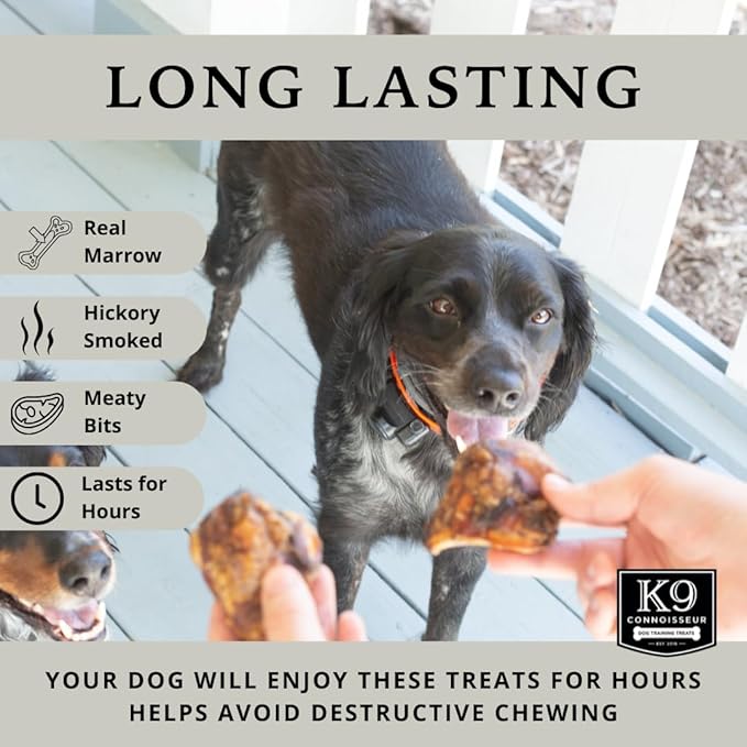 K9 Connoisseur Dog Bones Made in USA for Small and Medium Breed Dogs Natural Long Lasting Meaty Beef Knee Cap Bone Treats Best for Dogs Upto 50 Pounds 1 Pack 10 Count