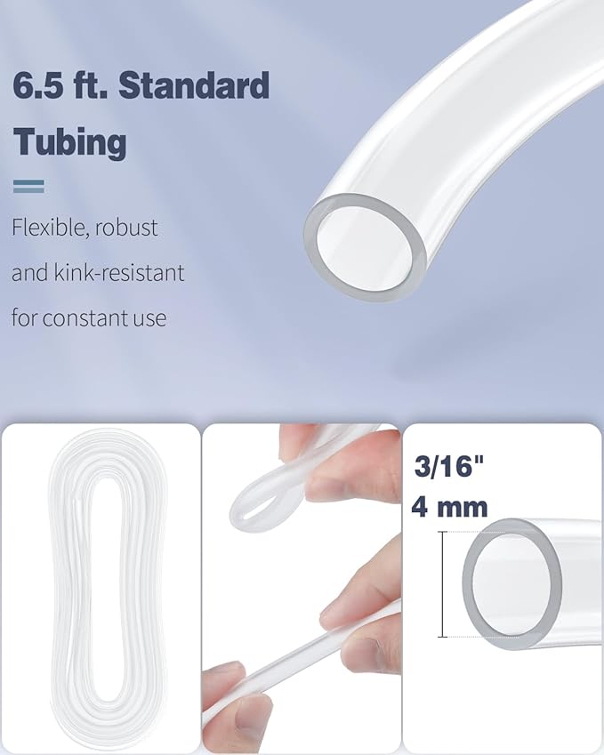 Pawfly Aquarium Air Pump Oxygen Pump for 10-200 Gallon Fish Tanks Buckets Dual Outlet Adjustable Ultra Quiet Aerator Pump with Accessories