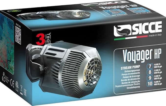 SICCE Voyager HP 8 Stream Pump - freshwater and saltwater application, for submerged use|3200 GPH