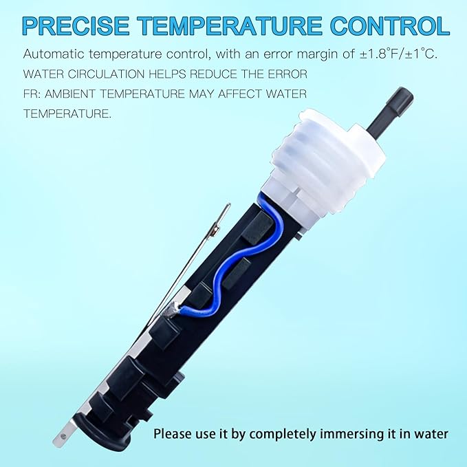 Aquarium Heater, 200W Submersible Fish Tank Heater with Precision Adjust Knob Thermostat and Suction Cup Suitable for Saltwater and Freshwater