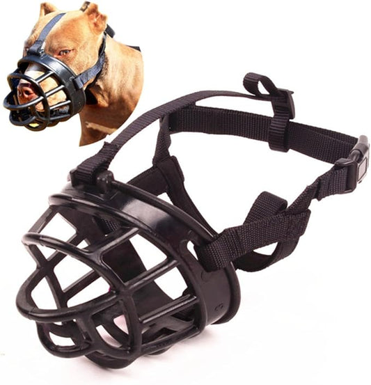 Basket Dog Muzzles-Soft Adjustable Breathable Mask Anti Biting Chewing Barking Training Dog Muzzle for Small Medium Large Dogs (Black 3)