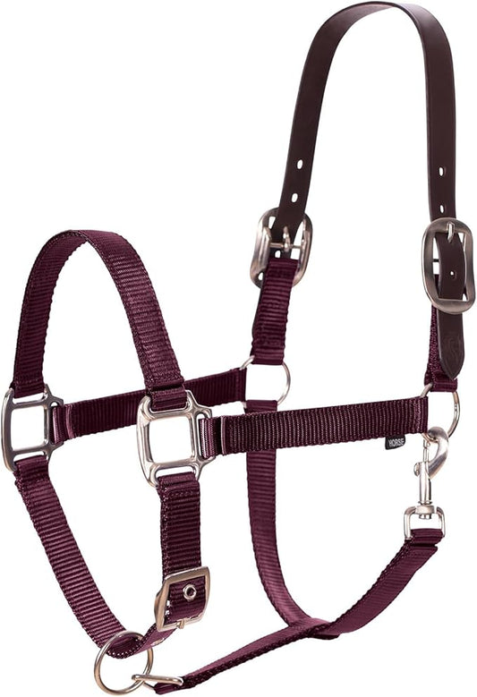 Equinavia Loki Adjustable Breakaway Horse Halter - Wine Red - Horse
