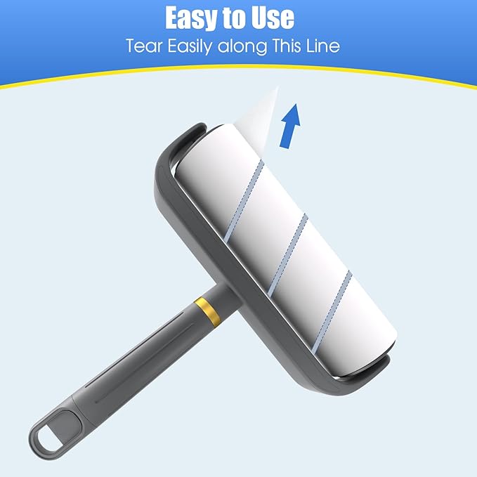 COBETE 6 Rollers Total 600 Sheets Extra Sticky Lint Roller Refills, for 6.3" Dog and Cat Lint Remover for Clothes, Couch, Furniture