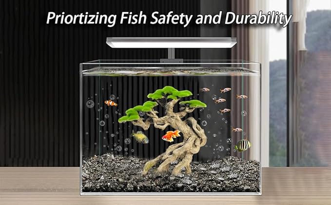 Novelsite Fish Tank Decoration- Cliff Bonsai Trees with Faux Moss- Aquarium Decoration Aqua scaping- Made of Sandstone-Goldfish Betta Fish Tank Decor