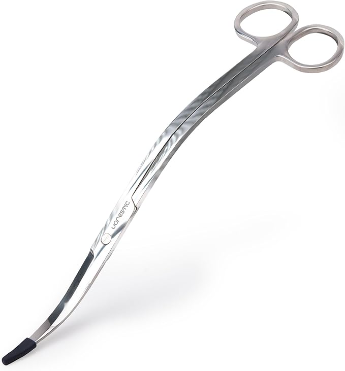 Long Aquarium Scissors for Plants 9.8 inches, Aquascaping Scissors, Aquarium Plant Trimmer, Aquascape Tools, Terrarium Tools for Plants (1 Pc Wave)