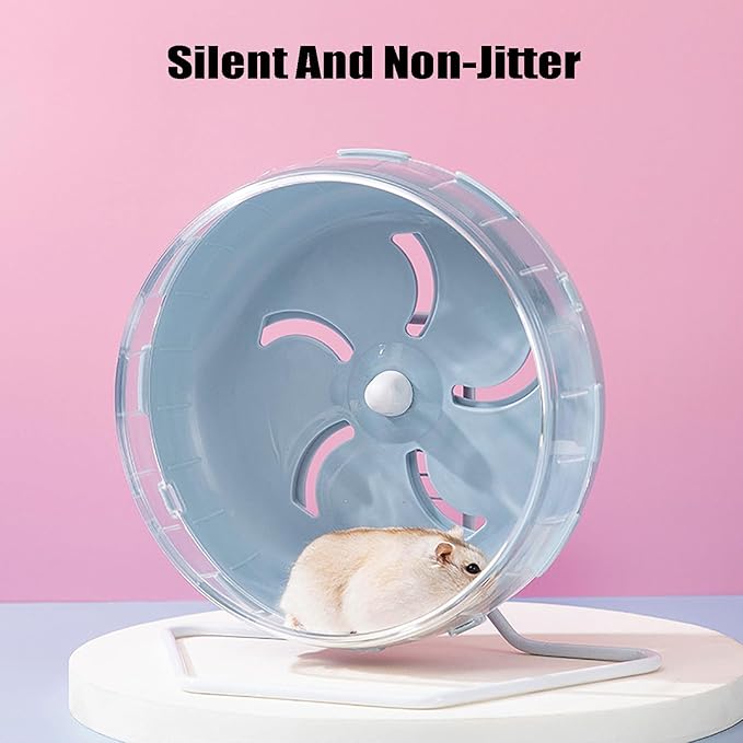 GKYZBB Hamster Wheel, 8.5 inch Silent Hamster Exercise Running Wheel with Stand,Pet Small Animals Exercise Running Toys,Adjustable Quiet Spinner for Guinea Pigs, Sugar Gliders, Gerbils