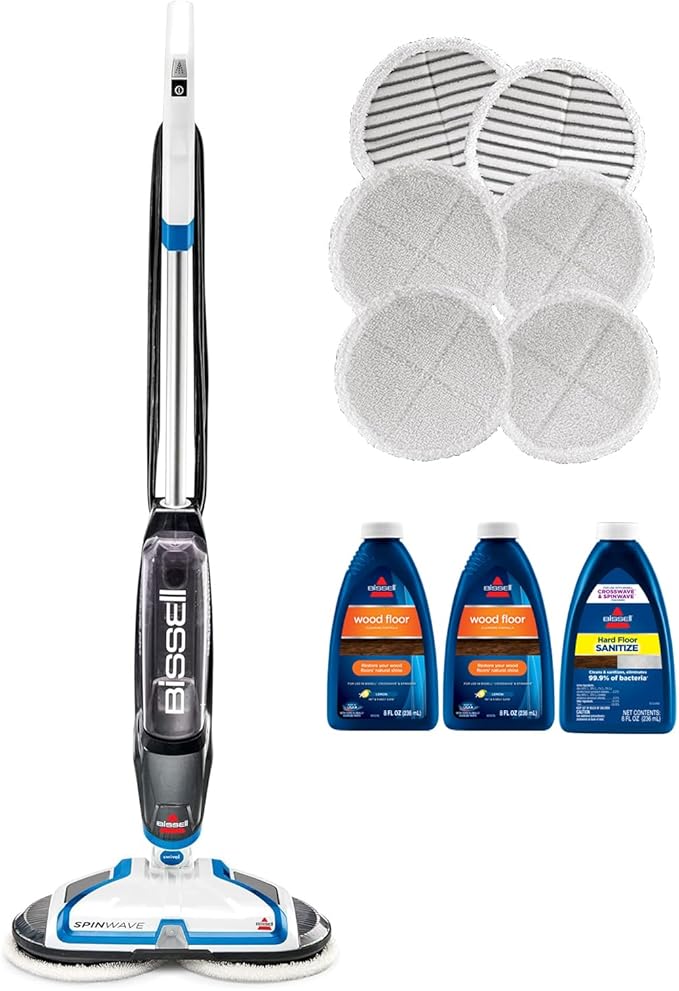 Bissell® SpinWave Hard Floor Expert Corded Spin Mop Cleaner with Washable mop Pads for Sealed Hard Floors, 20393