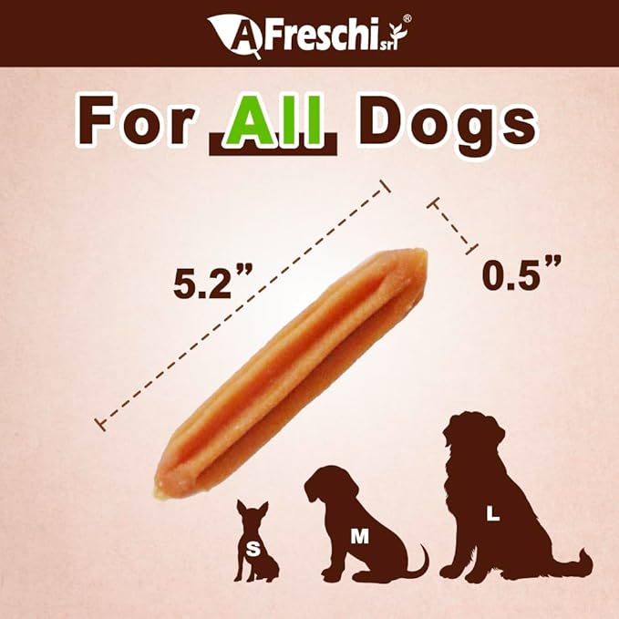 Afreschi Natural Turkey Treats Mini Bars – 16 oz, USA-Sourced Trukey, All-Natural, Hypoallergenic, Low-Fat, Healthy & Easily Digestible, Puppy & Training Snack