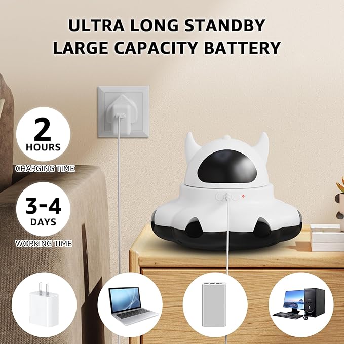 MIKK Cat Laser Toy Cat Feather Toys 2-in-1 Interactive for Indoor Cats Automatic with Remote Control Moving Ambush USB-C Rechargeable Electronic Kitten Toy for Indoor Exercise