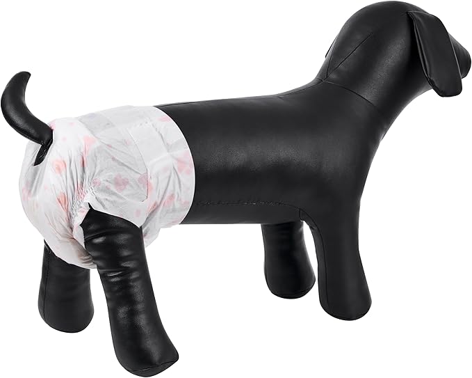 Disposable Female Dog Diapers, 40 Count, L (Waist 26.8”-29.5”), Wetness Indicator, Ultra Protection, Leak Proof, Super Absorbent, Soft