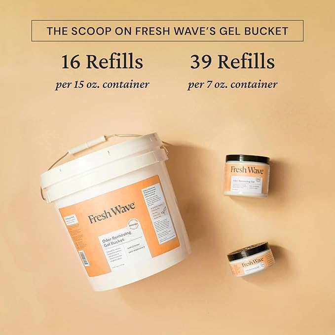 Fresh Wave Odor Removing Gel Bucket, 15.5 lb. (248 oz.) | Orange Scent Refill