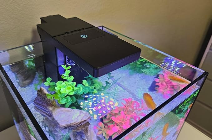 Level One Pets Duo 2 in 1 Submersible Aquarium Filter with LED Light (Up to 3 Gallons)