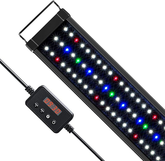 NICREW ClassicLED Plus LED Aquarium Light with Timer, 27 Watts, for 36 to 48 Inch Fish Tank Light, Daylight and Moonlight Cycle