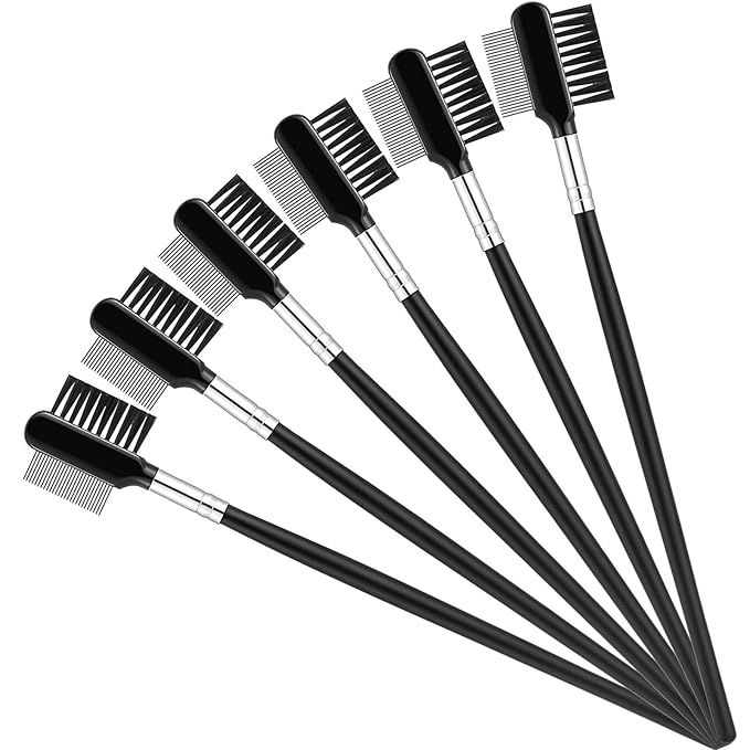 Mudder 6 Pieces Dog Grooming Comb - Double-Sided, Multipurpose Tool for Removing Tear Stains, Crust, Mucus, and Fleas from Small Pets Like Cats and Puppies