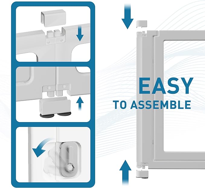 Citylife Dog Playpen with Door Clear Pet Playpen for Indoor Outdoor Easy to Install and Remove Puppy Playpen for Dogs, Cats, Bunnies, Pigs, 10 Panels