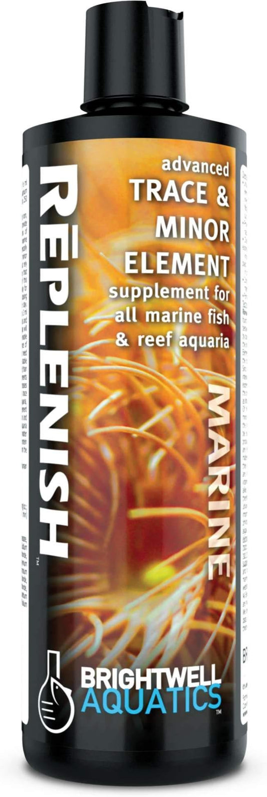 Brightwell Aquatics Rēplenish – Premium Trace & Minor Element Supplement for Marine Aquariums, Supports Healthy Fish, Corals, and Invertebrates, 250 ml