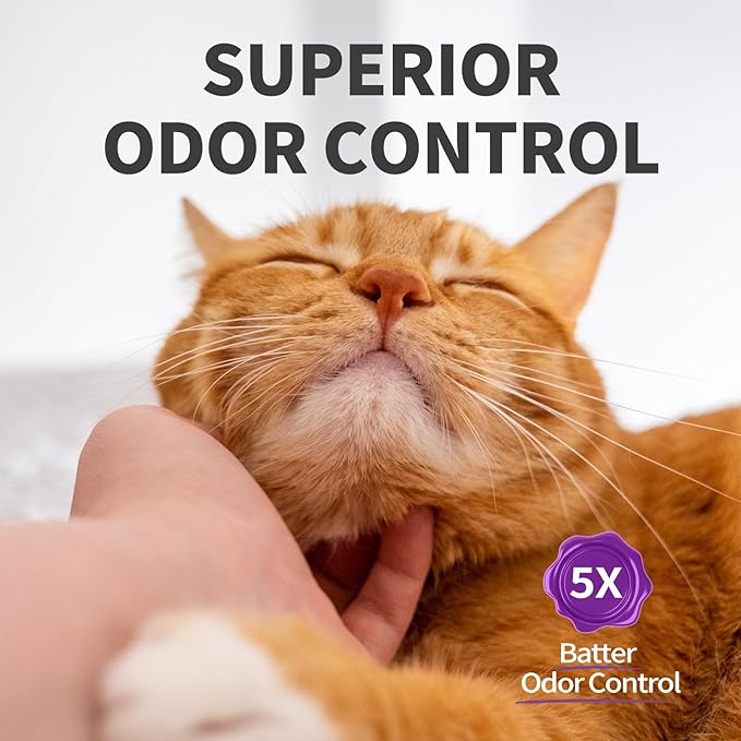 Cat Litter Crystals No Clumping Odor Control Kitty Litter Non-Clumping No scooping Low Dust, Low Tracking, Dehydrates Waste Lavender - 8.6 lbs (2 x 4.3 lb Packs)