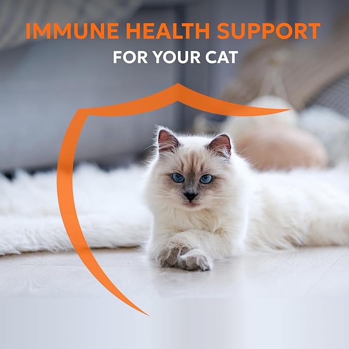 Nutramax Imuquin Immune Health Supplement Powder for Cats, with Beta Glucans, Marine Lipids, Vitamins and Minerals, 30 Packets, Updated Version