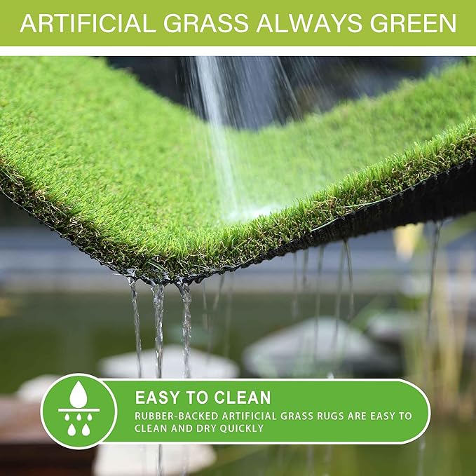 Dog Grass Pads 6 x 8 FT Artificial Grass Pee Pads for Dogs Potty Fake Grass Rug Turf Mat for Dogs Training Indoor Outdoor Garden Lawn Artificial Grass Rug