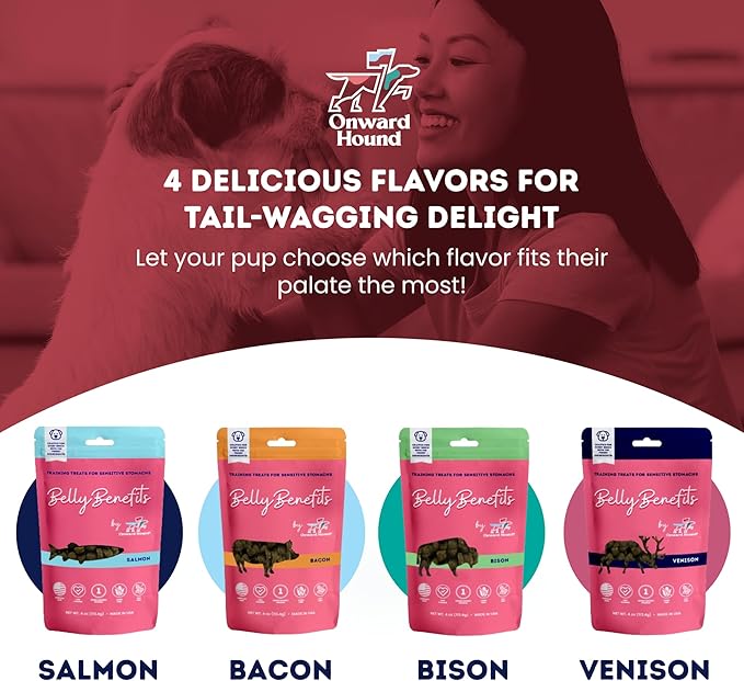 Training Treats for Dogs - Soft Bison - Low Calorie Dog Training Treats for Sensitive Stomachs with Single Source Premium Protein, Corn Free, & Soy Free Formula - 4 oz